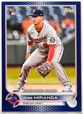 Jose Miranda 2022 Topps Update Series RC Rookie Debut Blue Parallel #US-5 -Twins