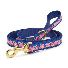 Up Country Dog Leash Pink Garden 5 Foot Lead with D-ring Made In USA