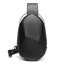 Mochila Bandolera Oxford Hard Shell para Hombre, Exterior Impermeable Bandolera Bolso Pecho