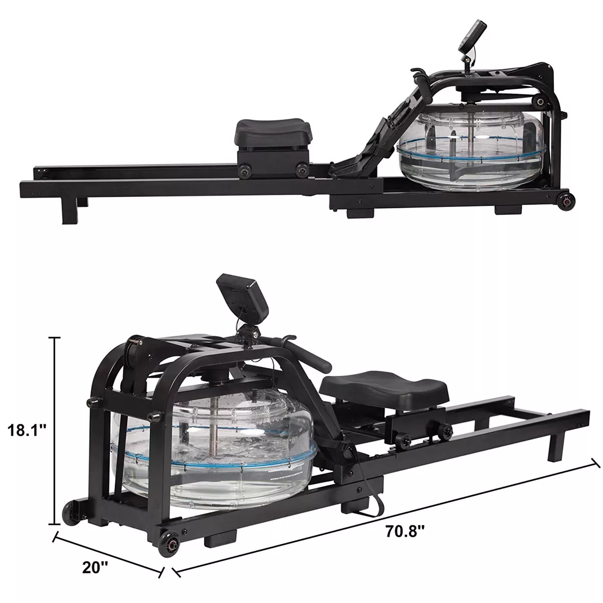 Maxkare water rowing machine water rower with water online resistance