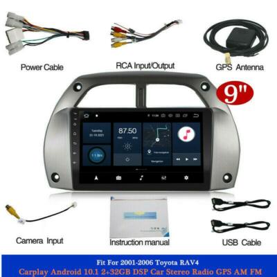 Fit For 2001-2006 Toyota RAV4 9'' Carplay DSP Android 10.1 32GB Car GPS AM FM MP5