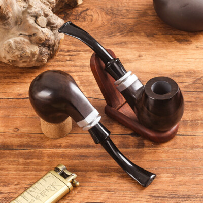 Fashion Ebony Pipe Tradition Pipe Tobacco Cigarettes Cigar Pipes Gifts
