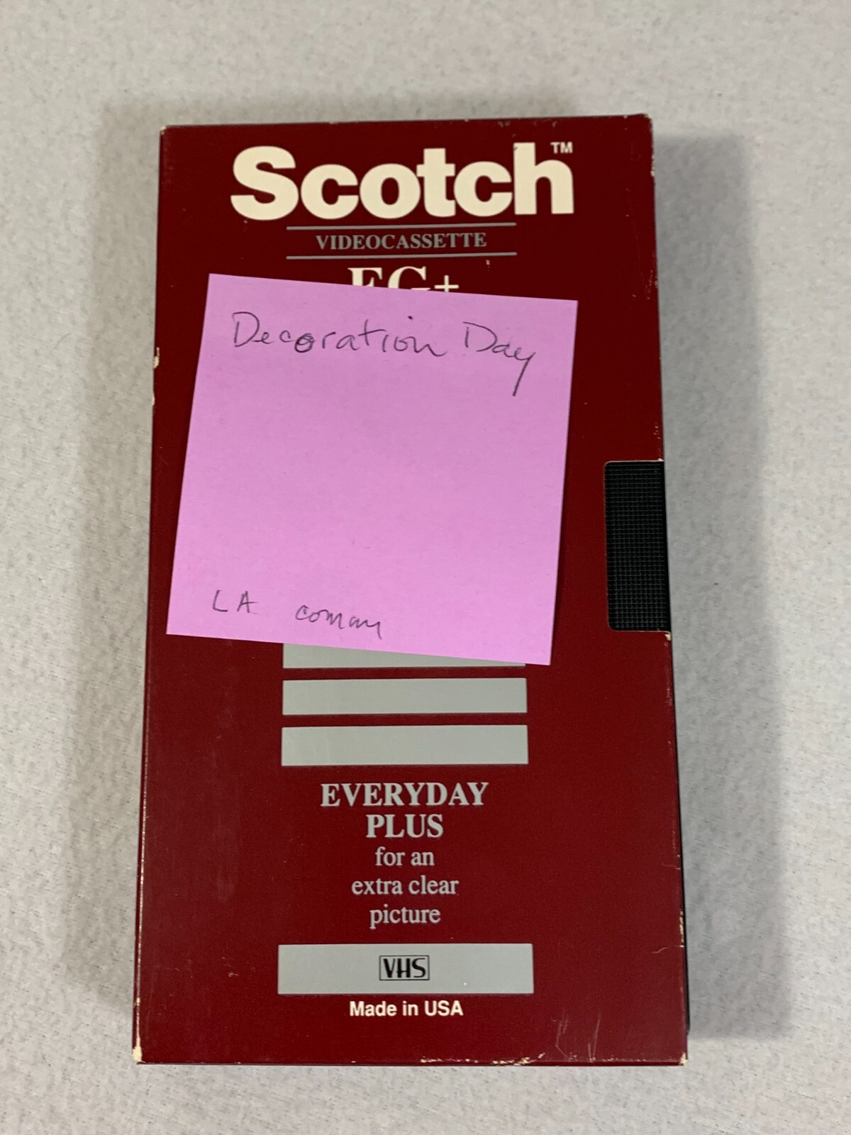 Used Blank VHS Tape w/ Decoration Day w/ Commerial Sold as Blank eBay