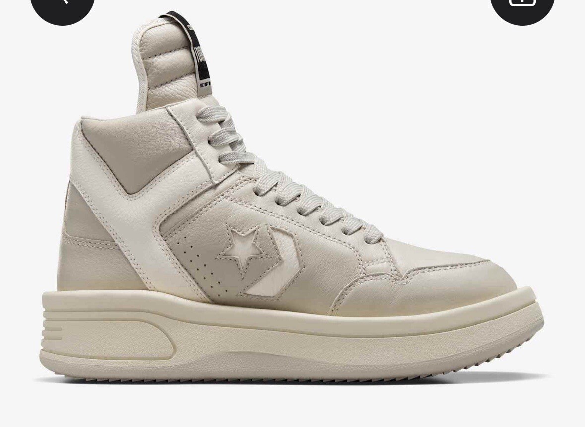 Size 13 - Converse Rick Owens x DRKSHDW TURBOWPN Mid Pelican
