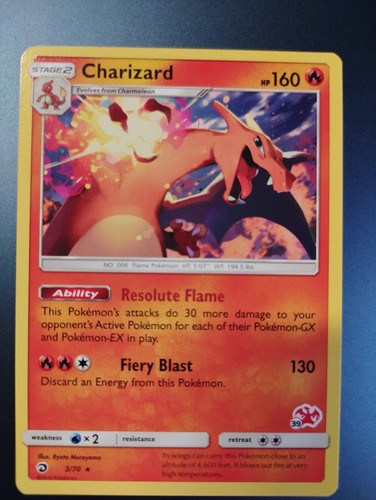 Pokemon Charizard 3/70 Non-Holo Battle Academy Regular Trading Card
