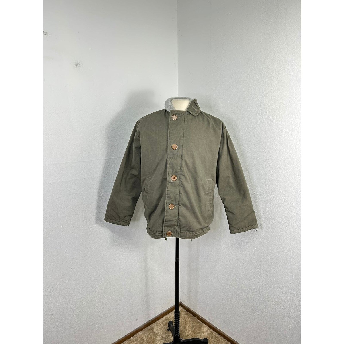 70s vintage civilian N-1 deck jacket usn U.S.Navy size 44 865451 