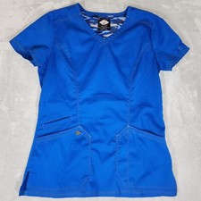 Dickies Scrub Top Womens XS Blue Hospital Nurse Doctor Dentist Technician