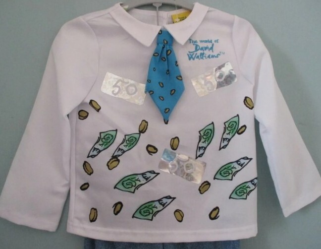Billionaire Boy David Walliams Fancy Dress Costume 45 yrs New World