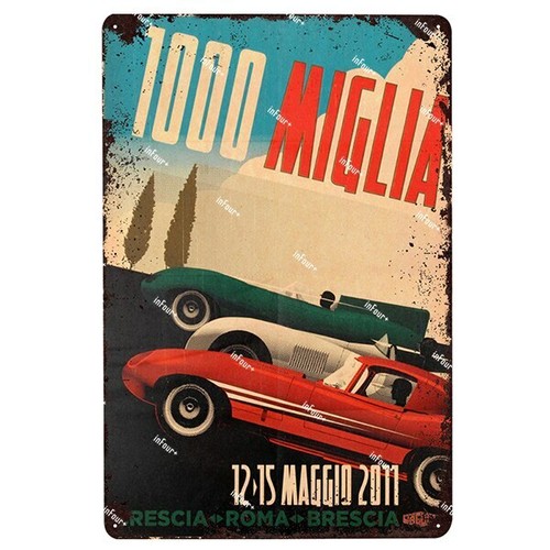 Plaque Murale En Métal Grand Prix F1 - 30x20 Cm, Décoration Rétro Vintage Course Automobile