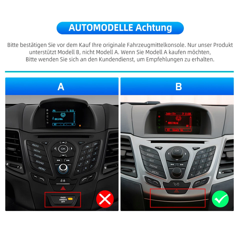 DAB+ 4G+64G Für Ford Fiesta 2008-2016 Android 15 Apple Carplay Autoradio GPS DSP - Bild 2 von 4