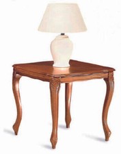 TAVOLINO SALOTTO QUADRATO PARIS IN LEGNO FAGGIO NOCE ARTE POVERA