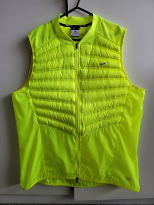 NIKE AEROLOFT 800 DOWN FILL GILET VEST SIZE XL (548152 746) VOLT