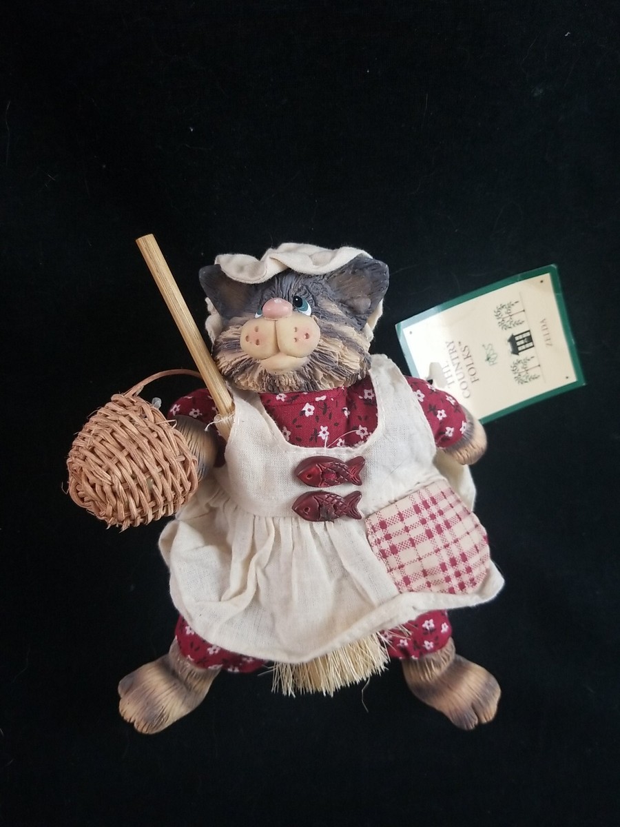 NEW The Country Folks Russ Berrie Co ZELDA Critters Figurine Cat NEW The Country Folks Russ Berrie Co ZELDA Critters Figurine Cat