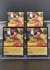 Disney Lorcana Minnie Mouse - Daring Defender 6/204 Reign of Jafar Rare 4 Cards