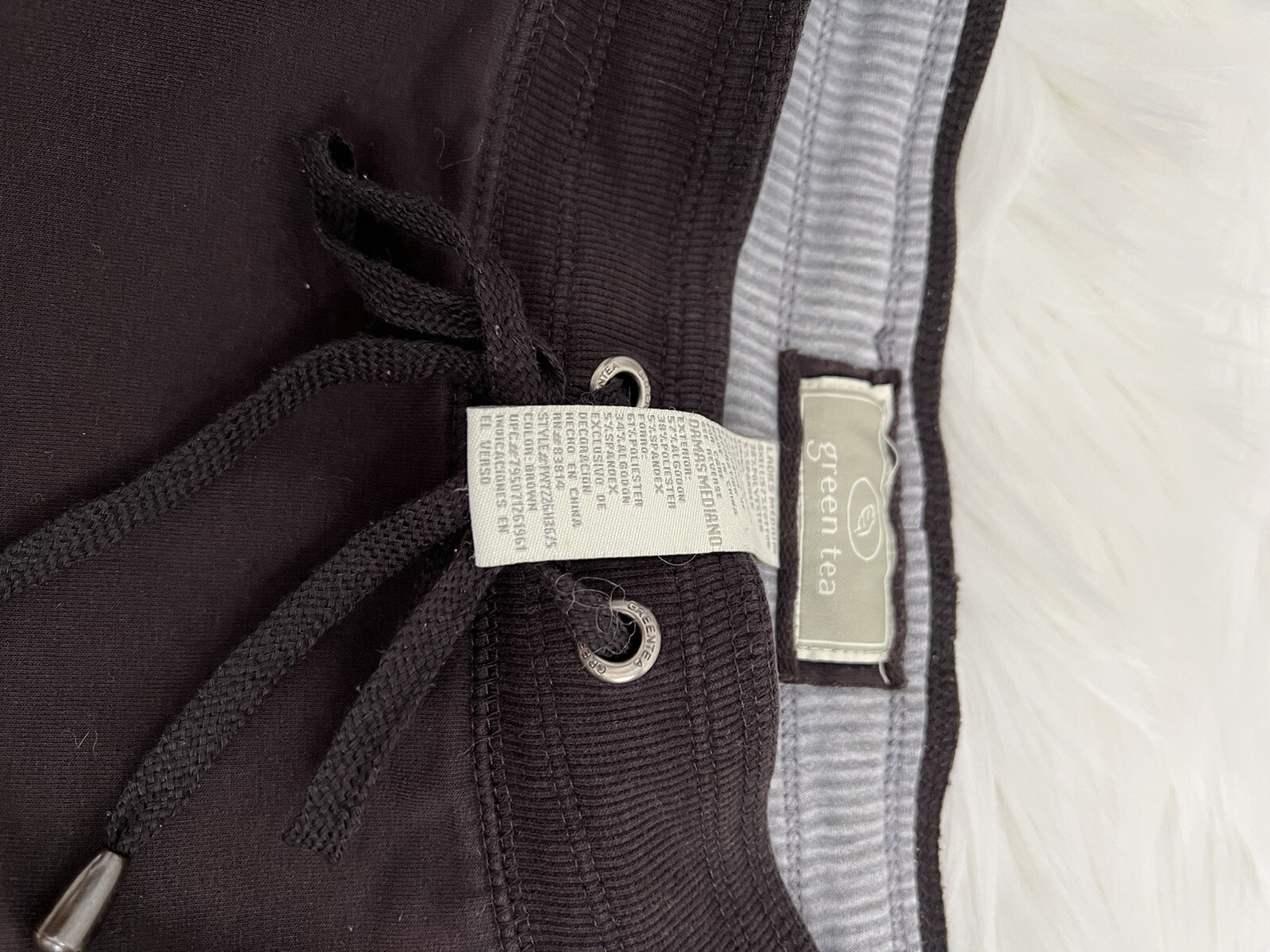 Green Tea Medium Skort Brown Knit Stretch Drawstring Tennis Golf Cotton Blend