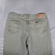 Vintage Riders Denim Jeans Mens 38x30 Fits 35x30 Faded Green Made In USA