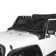 Steel Windshield Frame Cover Visor W Led Lights Fit 2007-2018 Jeep Wrangler Jk Steel Windshield Frame Cover Visor W Led Lights Fit 2007-2018 Jeep Wrangler Jk