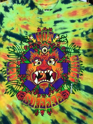 RHCP Red Hot Chili Peppers Tie Dye Band Shirt Liquid Blue Tee Rare 