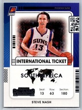 2021 Contenders International Ticket #10 Steve Nash Phoenix Suns HOF