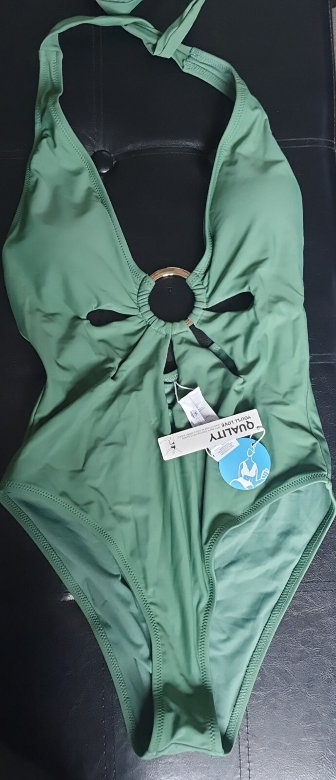 Maillot De Bain 1 Pièce Vannina Vesperini - Couleur Kaki/vert - Taille 36 - Neuf Avec étiquettes - Luxe