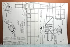 CURTISS-WRIGHT COUPE BALSA FREE FLIGHT MODEL AIRPLANE PLANS 20" WINGSPAN