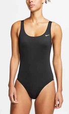 Nike L46710 Essential U-Back One Piece Black Swimsuit Size Medium