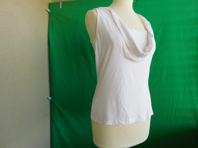 ''Vero Moda''Trikotage Bluse gr.M.36.Cremeweiß.Ärmellos.Wasserfallausschnitt