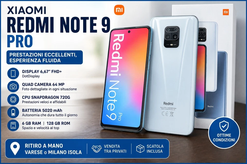 Xiaomi Redmi Note 9 Pro · 128GB, foto 1 di 4