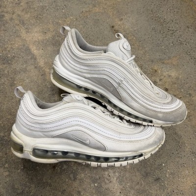 Nike Air Max 97 Triple White Metallic Silver Youth Shoes Sz 7Y (921522-104)