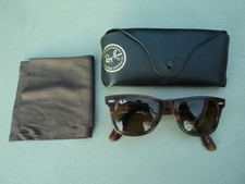 Ray-Ban RB2140 Original Wayfarer Sunglasses Brown 50-22 With Case Cloth Italy