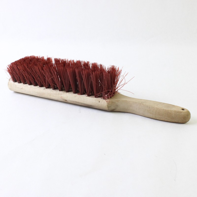 Wooden Hand Brush Brown Palmyra Fiber Bristles Scrub Cleaning Brush