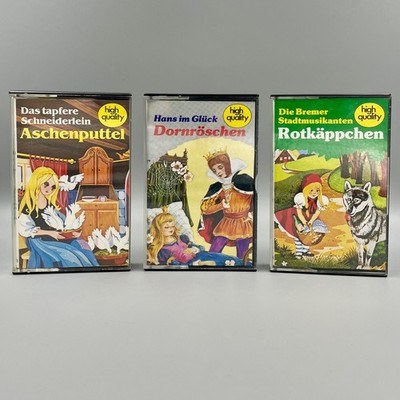 3 High Quality Märchen Hörspiel Kassetten Aschenputtel, Dornröschen, Rotkäppchen