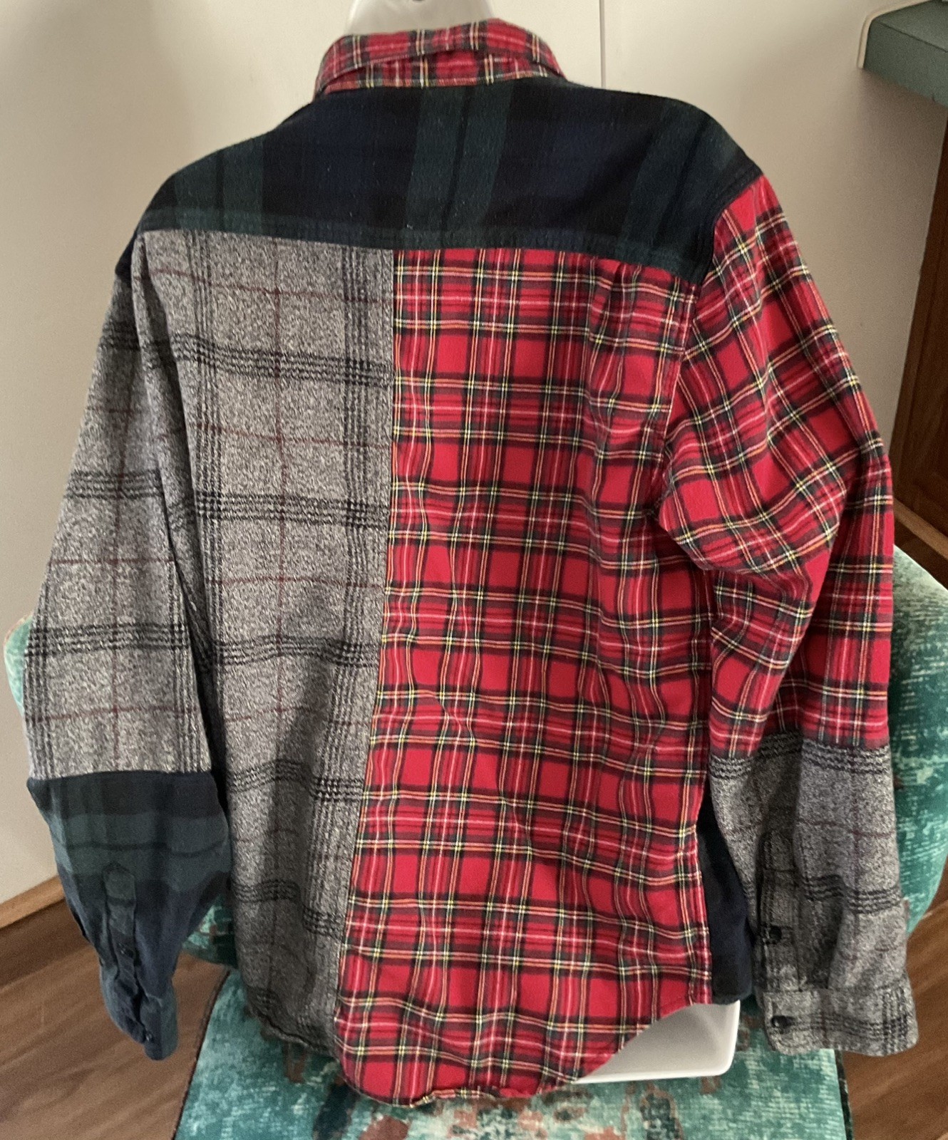 Urban Outfitters Flannel Patchwork Button Up Shir… - image 4