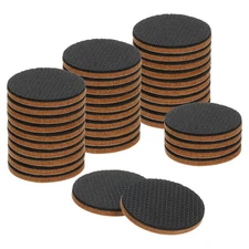 36 Pcs 1 3/4" Round Felt & EVA Furniture Pads, Floor Protectors, Brown+Black