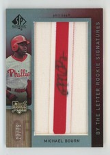 Michael Bourn 2007 SP Authentic By the Letter "I" Auto /75 Jersey #103
