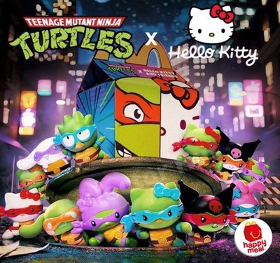 Teenage Mutant Ninja Turtles x Hello Kitty McDonalds Happy Meal Spielzeug TMNT