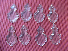 "620.4"  LOT DE 8 PAMPILLES EN VERRE POUR LUSTRE SUSPENSION ETC...