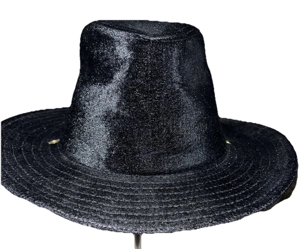 Sombrero de vaquero de terciopelo negro para mujer David & Young de colección Foto 2 de 4