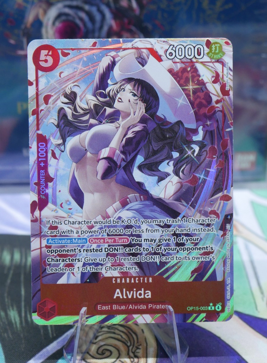 Alvida OP15-003 Alt Art Holo Adventure on KAMI's Island One Piece TCG NM