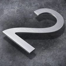 BetLight Modern House Numbers -10 Inch Floating Home Address Number of Outsid...