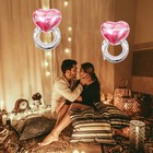 2 Pcs Valentine's Day Love Aluminum Balloon Wedding Ring Foil Balloons