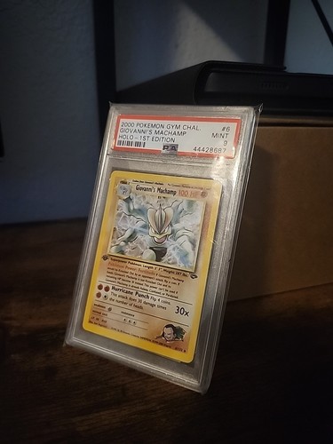 Pokémon TCG Giovanni's Machamp Gym Challenge Holo Rare Card PSA 9 6/132