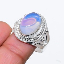 Fire Opalite Gemstone Handmade 925 Sterling Silver All Size Ring For Gift