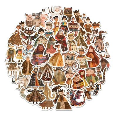 50x fairy tale stickers cartoon decoration fairy tale characters stickers cult Grimm stickers