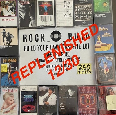 $1 and UP ARENA ROCK VAN HALEN PINK FLOYD RUSH ZEP BUILD YOUR LOT CASSETTE TAPES