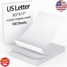 100 Sheets Thermal Printer Paper 8.5 X 11 Inch US Letter Size Thermal Paper