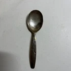 Vintage Lunt Stearling Sterling Silver Baby Spoon Floral Pattern 4 1/8”
