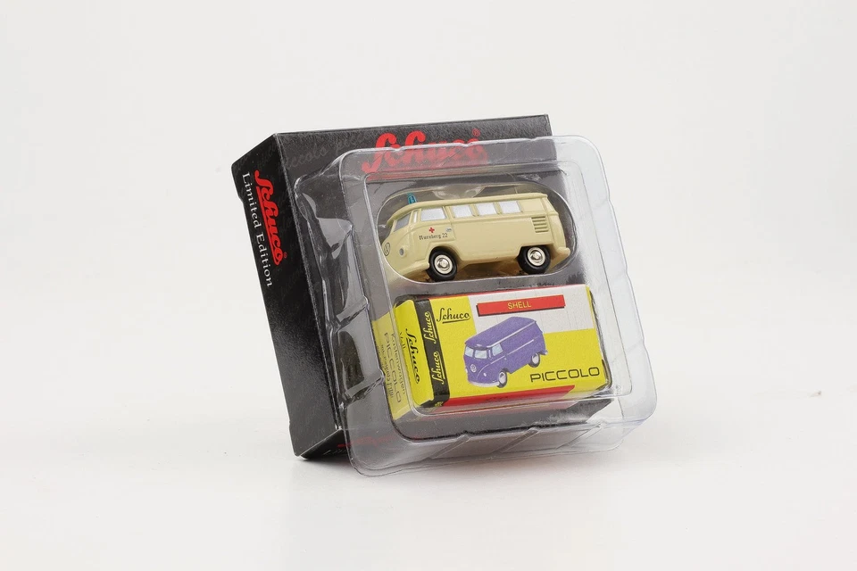 1:90 Schuco Piccolo VW T1 Bus Bulli Croix Rouge Nuremberg 22 Beige Limité - Photo 3/3