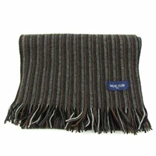 MICHEL KLEIN Muffler Stripe Accessories Men's Brown MICHEL KLEIN