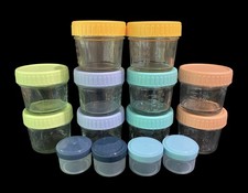 Glass Baby Food Storage Containers Baby Food Jars 2oz Reusable with Lids